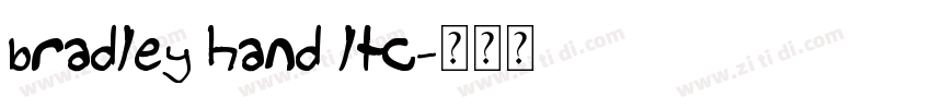 bradley hand ltc字体转换